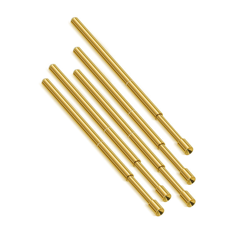 Gold Plated Spring Test Probe with Brass Barrel and BeCu Plunger for Precision PCB Testing