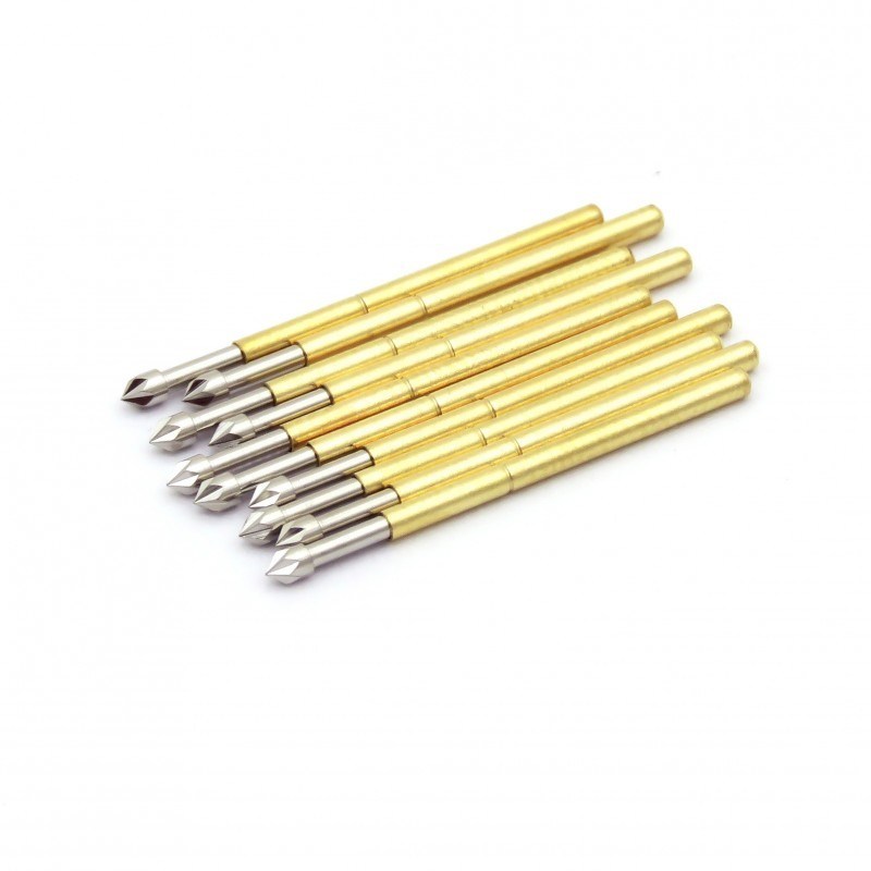 โซนด์ทดสอบสปริงความยาว 24.5 มิลลิเมตรและกว้างเข็ม 1.5 มิลลิเมตรสําหรับ 4 มิลลิเมตรการทดสอบ PCB ครบชัก