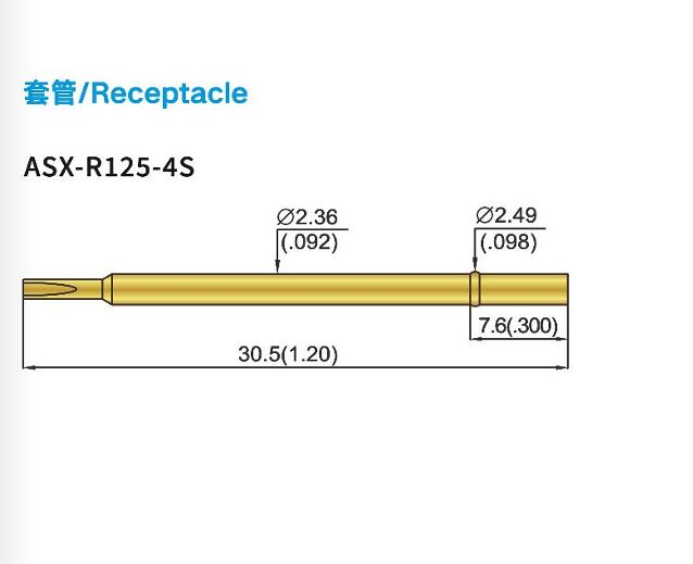 Custom Sizes Stainless Steel Spring Test Probe with BeCu/SK4 Plunger for ICT Applications